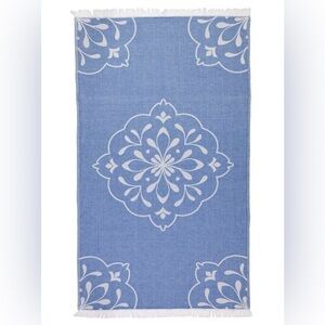 Sahra Pestamal Turkish cotton towel blue